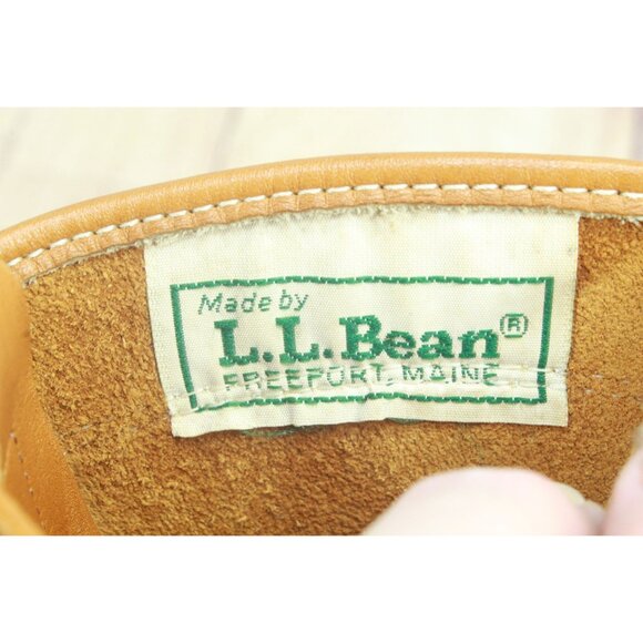 Vintage LL Bean Hunting Duck Boots Brown Leather Unlined Lace Up Size 7 M - Picture 9 of 11